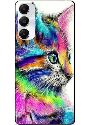 Чехол силиконовый бампер для samsung s24 с рисунком акварельный кот