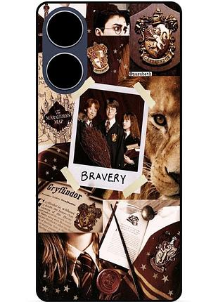 Силиконовый бампер чехол для oppo a17 с картинкой гарри поттер harry potter