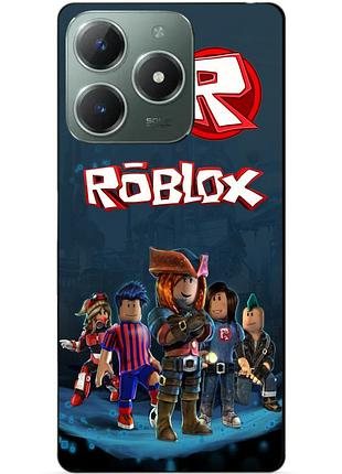 Силиконовый бампер чехол для infinix smart 8 plus (x6526) с рисунком roblox роблокс