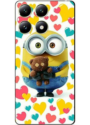 Силиконовый бампер чехол для xiaomi 14t pro с рисунком миньон боб minion