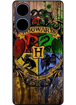 Силиконовый бампер чехол для oppo a17 с рисунком hogwarts хогвартс гарри поттер harry potter