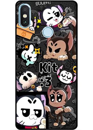 Чехол силиконовый бампер для xiaomi mi a2 с рисунком бравл кит brawl kit