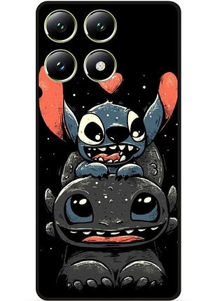 Силиконовый чехол бампер для motorola moto g86 5g с рисунком stitch стич