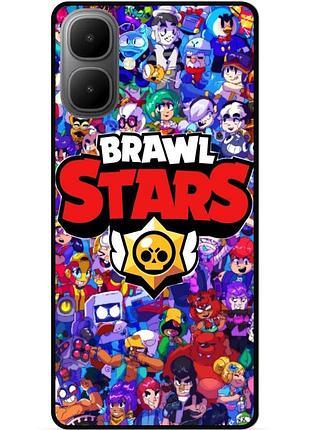 Силиконовый чехол для infinix smart 10 с картинкой бравл силовая лига нокаут леон ворон