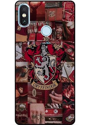 Силиконовый чехол бампер для xiaomi mi a2 lite с рисунком гриффиндор gryffindor гарри поттер harry potter, xiaomi mi a2 lite