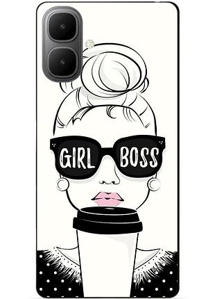 Чехол силиконовый бампер для infinix smart 10 с рисунком girl boss