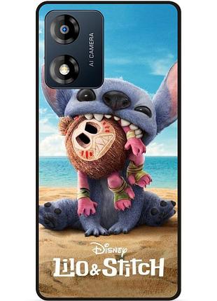 Силіконовий бампер чохол для motorola moto e13 стіч stitch