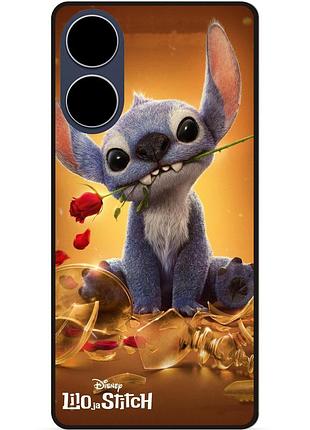 Силиконовый чехол бампер для oppo a38 stitch лило и стич