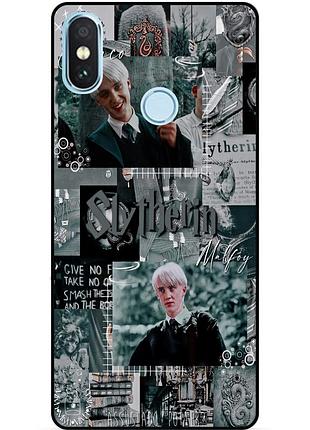 Чехол силиконовый для xiaomi mi 8 с рисунком slytherin слизерин драко малфой гарри поттер harry