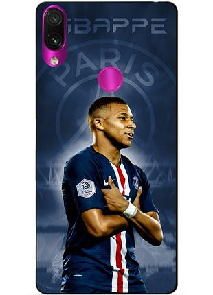 Силиконовый бампер чехол для huawei y6 2019 с рисунком мбаппе псж mbappe