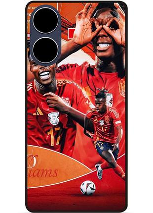 Силиконовый чехол бампер для oppo a17 с рисунком нико уильямс nico williams