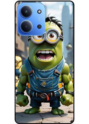 Чехол силиконовый бампер для xiaomi redmi 15c с рисунком миньон халк minion
