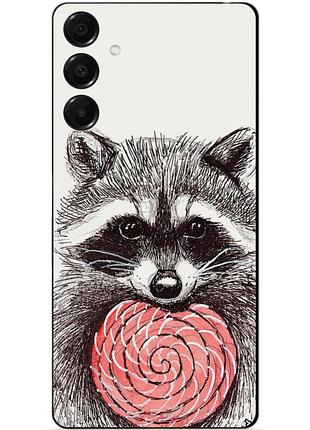 Силіконовий чохол бампер для samsung a17 з малюнком єнот