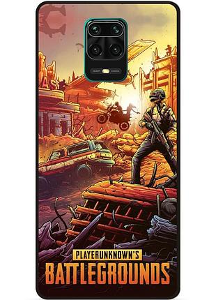 Силиконовый чехол бампер для xiaomi redmi note 9 pro puвg пабг