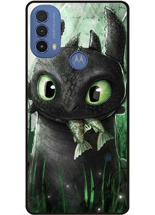 Силіконовий чохол бампер для motorola moto e40 з малюнком как приручить дракона