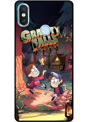 Силиконовый бампер чехол для xiaomi mi 8 с рисунком gravity falls гравити фолз