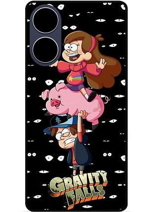 Силиконовый бампер чехол для oppo a17 с картинкой gravity falls гравити фолз