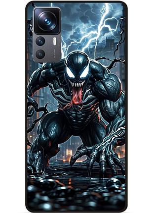 Силіконовий бампер чохол для xiaomi 12t з малюнком веном marvel venom