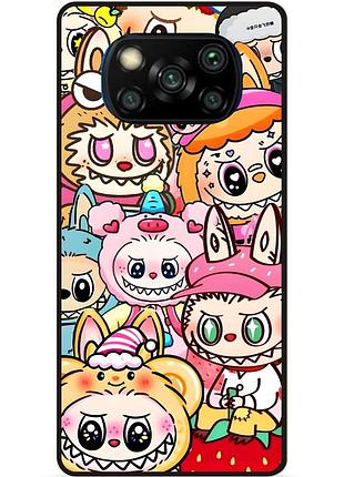 Чехол силиконовый бампер для xiaomi poco x3 с рисунком labubu лабубу