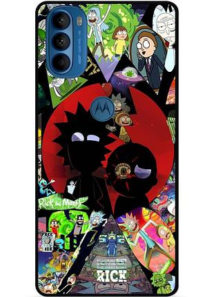 Силіконовий чохол бампер для motorola moto g31 з малюнком rick and morty рік і морті