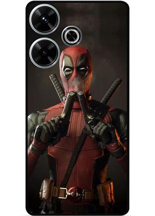 Силиконовый бампер чехол для infinix hot 30 (x6831) с рисунком дэдпул deadpool
