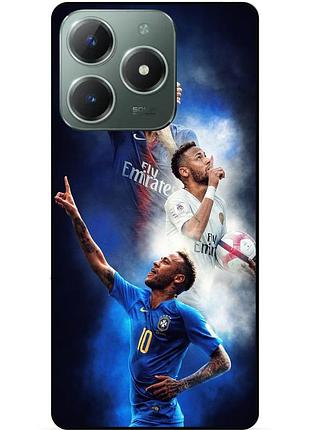 Силиконовый бампер чехол для tecno spark 20 pro с рисунком неймар neymar