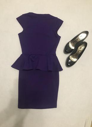 Платье фиолетовое с бамкой2 фото