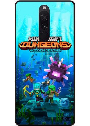 Силиконовый бампер чехол для xiaomi mi 9t / mi 9t pro с рисунком майнкрафт minecraft