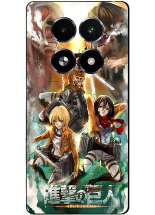 Чехол силиконовый бампер для tecno spark 30 pro с рисунком атака на титанов attack on titan
