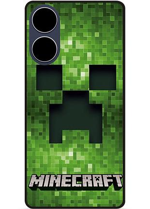 Силіконовий чохол бампер для oppo reno 10 з малюнком майнкрафт minecraft