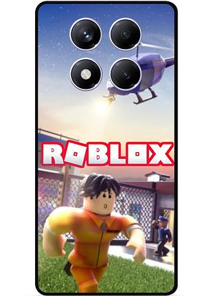 Силиконовый чехол бампер для tecno spark 30 pro с картинкой roblox роблокс