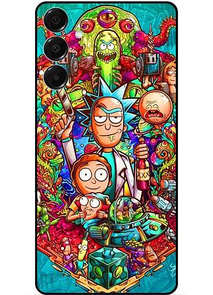 Силіконовий чохол бампер для samsung a05s з малюнком rick and morty рік і морті