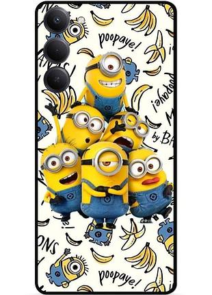 Силиконовый бампер чехол для xiaomi redmi 15 с рисунком minion миньоны