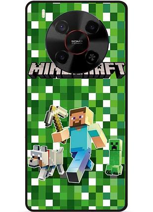 Силиконовый бампер чехол для zte nubia v70 max стив minecraft крипер майнкрафт