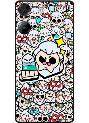Силіконовий чохол бампер для xiaomi poco m7 pro стікери бравл байрон brawl