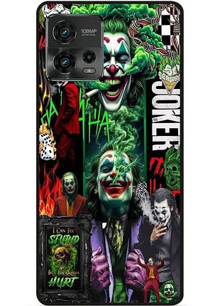Силіконовий чохол бампер для motorola moto g72 з малюнком joker джокер харли квинн