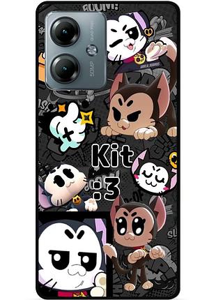 Чехол силиконовый бампер для motorola moto g14 с рисунком бравл кит brawl kit