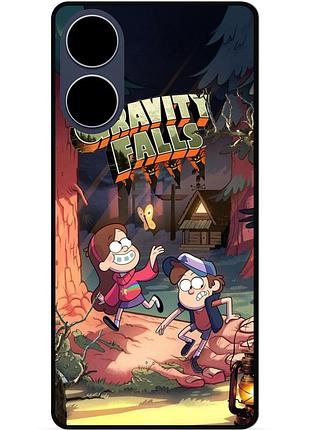Силиконовый бампер чехол для oppo a17 с рисунком gravity falls гравити фолз