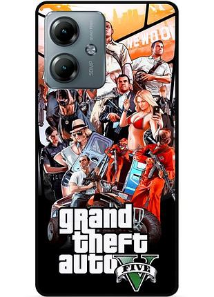 Чехол силиконовый бампер для motorola moto g14 с рисунком gta гта