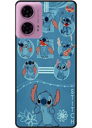 Силиконовый бампер чехол для motorola moto g85 5g с картинкой stitch стич