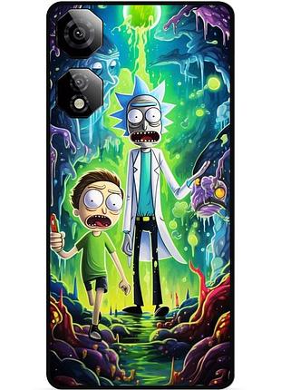 Силиконовый чехол бампер для zte nubia neo 2 5g с рисунком рик и морти rick and morty