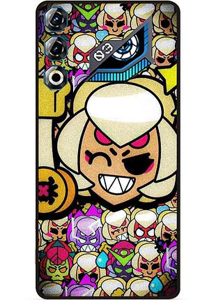 Силіконовий чохол бампер для zte nubia neo 3 gt 5g стікери бравл чарли brawl