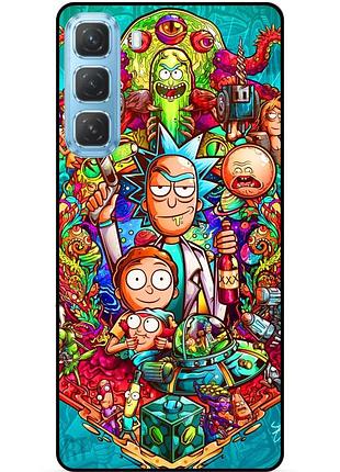 Силіконовий чохол бампер для infinix hot 60i (x6728) з малюнком rick and morty рік і морті
