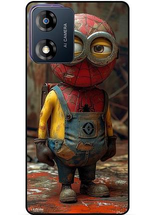 Силіконовий бампер чохол для motorola moto e13 з малюнком миньон marvel человек паук