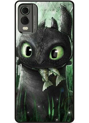 Силиконовый чехол для nokia c32 с картинкой как приручить дракона dragon