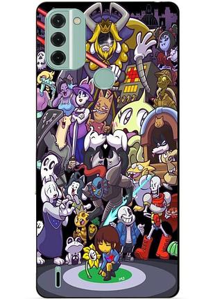 Силиконовый бампер чехол для nokia c31 с рисунком undertale андертейл