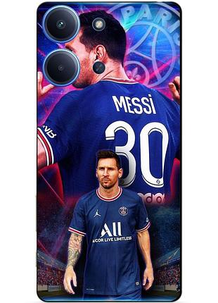 Силіконовий чохол бампер для xiaomi redmi 15c з малюнком мессі псж messi