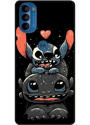 Силиконовый чехол бампер для motorola moto g31 с рисунком stitch стич