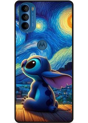 Силиконовый бампер чехол для motorola moto g31 stitch лило и стич