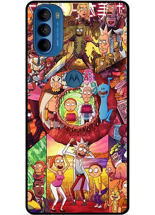 Силиконовый чехол бампер для motorola moto g31 с картинкой rick and morty рик и морти